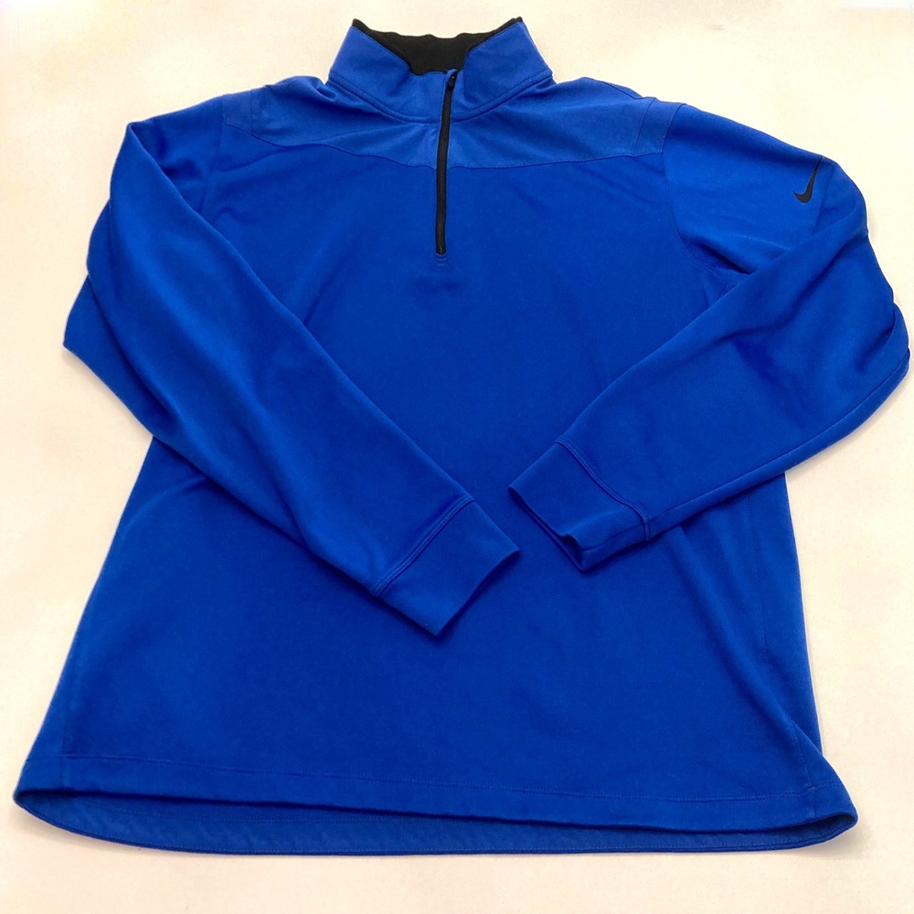 Nike Golf 1/4 Zip Pullover‎ Mens Large Dri-Fit Standard Cobalt Blue Stretch